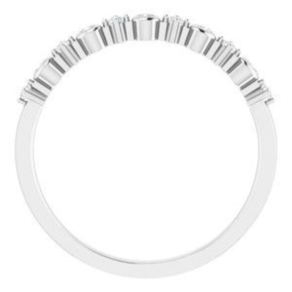 14K White 1/10 CTW Natural Diamond Ring